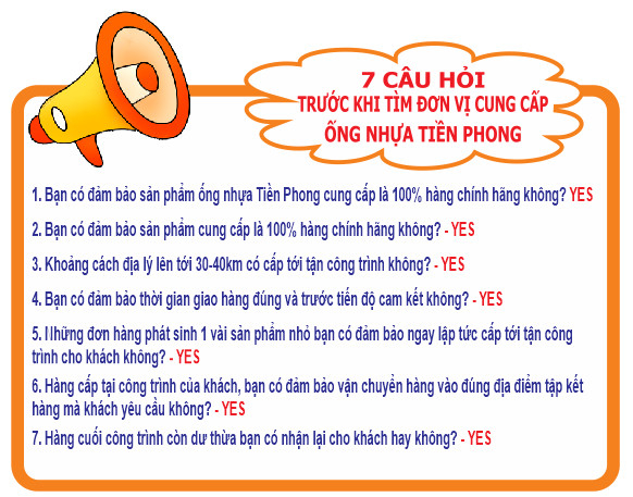 7 câu hỏi trước khi tìm đơn vị cung cấp ống nhựa Tiền Phong?